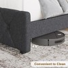 Queen Size Bed Frame, Upholstered Platform with Headboard, Upholstered Bed Frame with Linen Fabric Wrap, Platform Bed with USB Ports, Gray - 4 of 4