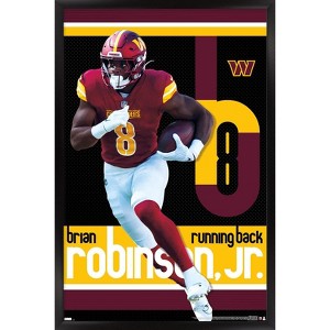 Trends International NFL Washington Commanders - Brian Robinson Jr. 24 Framed Wall Poster Prints - 1 of 4