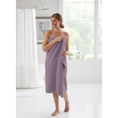 BrylaneHome Zero Twist 100% Cotton Oversized Bath Sheet - Lavender Gray