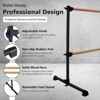 NAYSAYE 4FT Ballet Barre Solid Wood Freestanding Adjustable Double Bar for Home Dance Practice, Black, 48"*30"*46" - 4 of 4