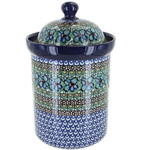 Blue Rose Polish Pottery 493 Ceramika Large Canister - 1 of 1