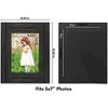 Americanflat Rustic Picture Frame Textured Wood and Polished Glass for Wall and Tabletop - Charcoal 5" x 7" - 2 of 4
