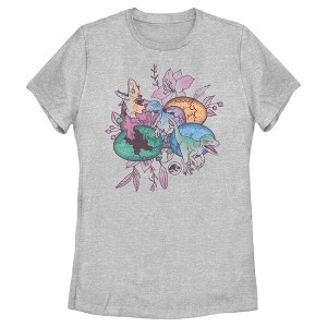 Women's Jurassic World Easter Cracked Dinosaurs T-Shirt - 1 of 4