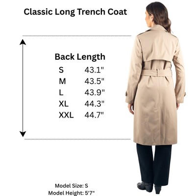 Женские куртки Alpine Swiss Carla Womens Waterproof Rain Trench Coat Long Rain Jacket Lightweight Raincoat Double Breasted Overcoat KHK L — фото 5