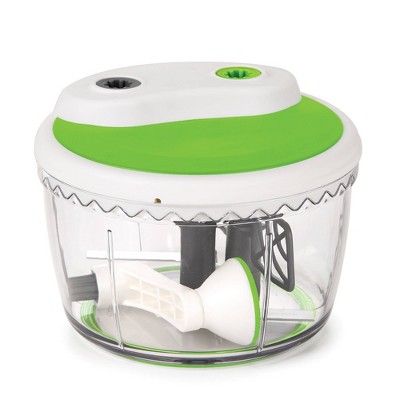 Green and White Dual Speed Manual Food Chopper