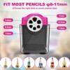 Aoibox Electric Pencil Sharpener Heavy Duty, 6-Hole Classroom Sharpener for Pencils, Auto Stop Plug-in, 10,000+ Sharpenings, Saves Colored Pencils - 2 of 4