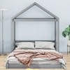 Wood Full House Bed, Guardrail - Grey - 2 of 3