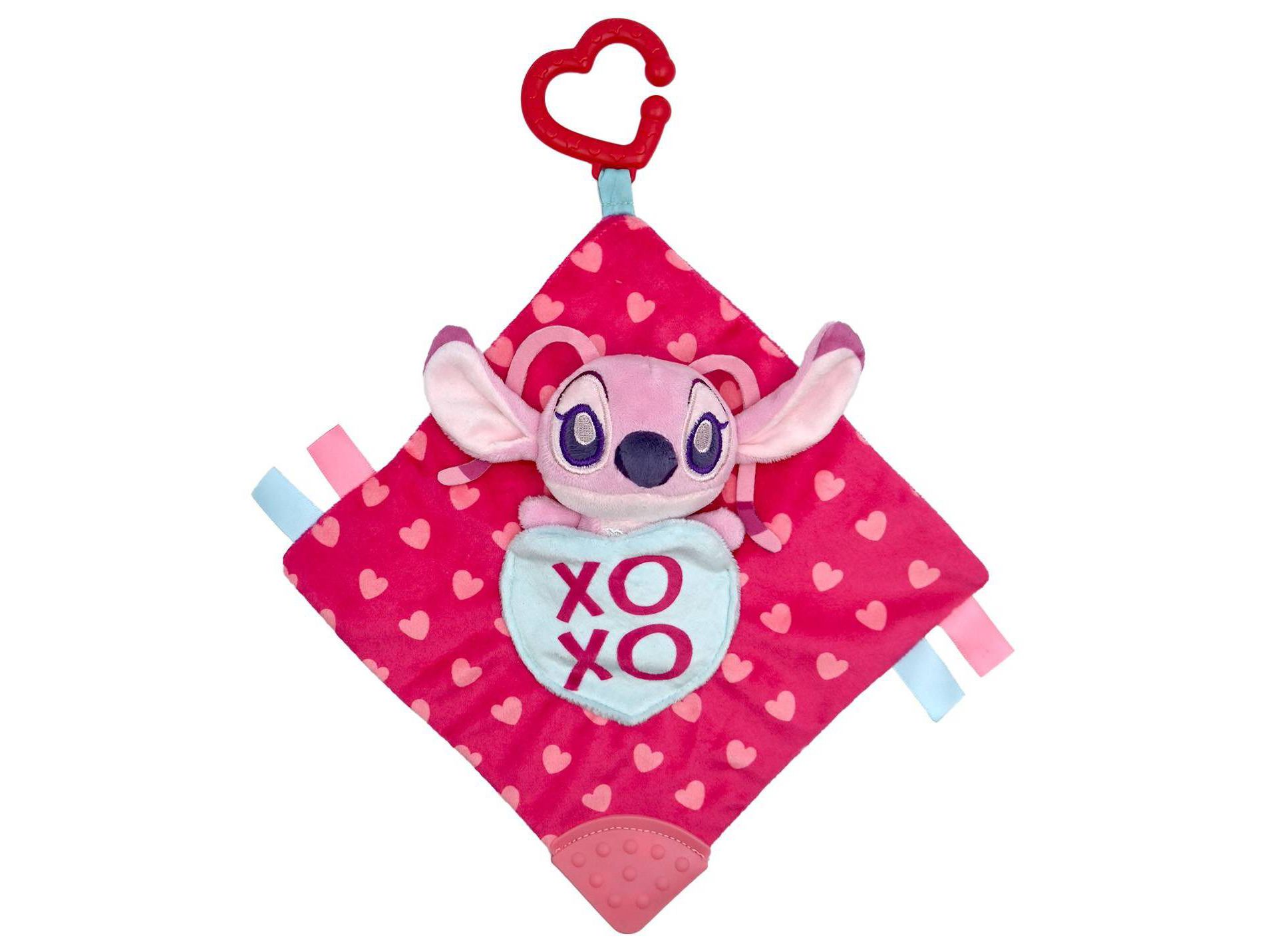Disney Baby Lilo and Stitch Angel Valentine Hanging Crinkle Activity Square Baby Learning Toy