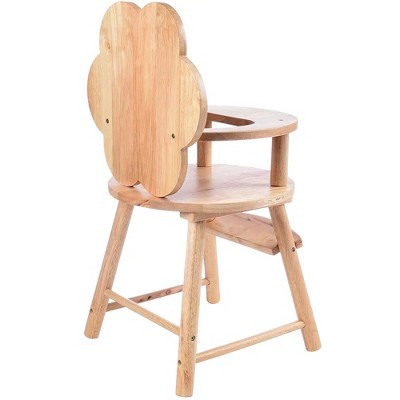 Constructive Playthings Hardwood Doll High Chair – Wooden Doll Feeding Chair with Scalloped Back for Ages 2+ — фото 6