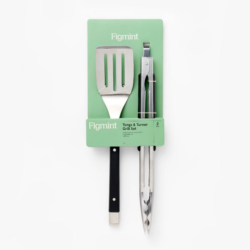 2pc Stainless Steel Tong and Turner Grill Set Silver - Figmint&#8482;, 5 of 6