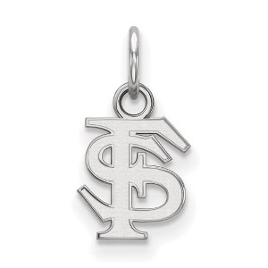 Black Bow Jewelry 10k White Gold Florida State Seminoles NCAA Extra Small Pendant - 1 of 3