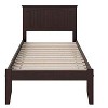 AFI Furnishings Nantucket Twin Platform Bed with Open Footboard and Turbo Charger in Espresso - 3 of 4
