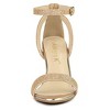 Allegra K Women's Glitter Open Toe Ankle Buckle Strap Stiletto High Heel Sandals - 2 of 4