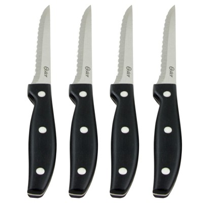 Oster Granger 5 Piece Stainless Steel Cutlery Knife Set With Half Moon  Natural Wood Block : Target