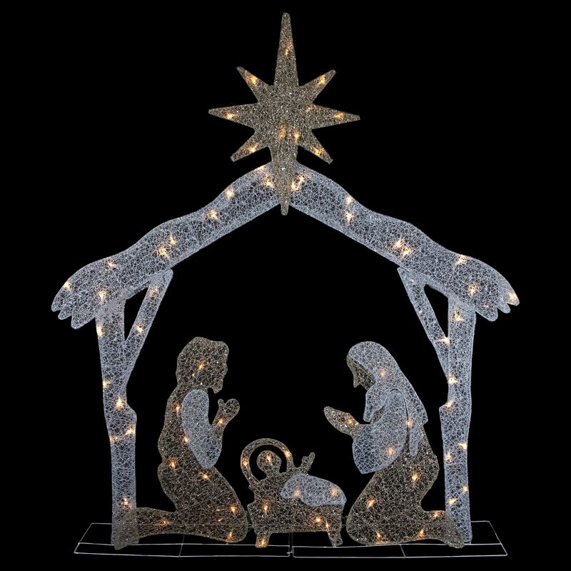 Northlight 44" LED Lighted Holy Family Nativity Scene Outdoor Christmas Decoration, 3 of 6