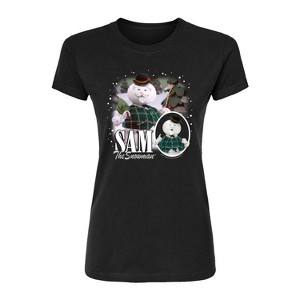 Women's - Rudolph - Sam The Snowman Bootleg Fitted Graphic T-Shirt - 1 of 3