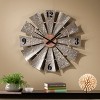 Brevan Oversized Decorative Windmill Wall Clock - Galvanized Aluminum - WS6526 - Grey - SEI - 2 of 4