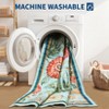 4x6FT Modern Washable Area Rug for Living Room, Vintage Floral Floor Rug with Non Slip Backing, Low Pile Stain Resistant Soft Carpet for Home - 4 of 4