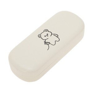 Unique Bargains Eyeglasses Case 6.3"x2.64"x1.46" Beige 1 Pc - 1 of 4