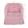 27.36" Modern Swivel Chairs with Elastic Sponge Backrest Seat Cushion Solid Wood Frame Upholstery Sofa Chairs for Bedroom Living Room - 4 of 4