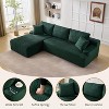 106" Cloud Sectional Couch Modern Modular L Shape Sofa with Chaise Deep Seat Comfy Fluffy Corduroy Upholstered Couches for Living Room Bedroom - 2 of 4