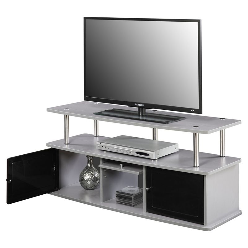Designs2Go TV Stand for TVs up to 50" with 3 Storage Cabinets and Shelf - Breighton Home, 2 of 4