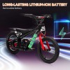 Red Electric Dirt Bike, 360W Kids Dirt Bike, Electric Motorcycle, Adjustable Speeds 6.84/11.81/15.53 MPH, Kids Electric Bikes 6-12, 16" Off-Road Whee - 4 of 4