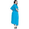HAPPY BAY Women's House Daily Routine Evening Wear Vacation Holiday Casual Dailywear Loungewear Loose Caftan Maxi Robe Flowy Home Wear 3X-4X Blue - 2 of 3