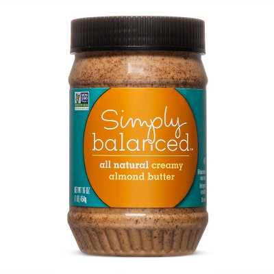 All Natural Creamy Almond Butter - 16oz - Simply Balanced&#8482;