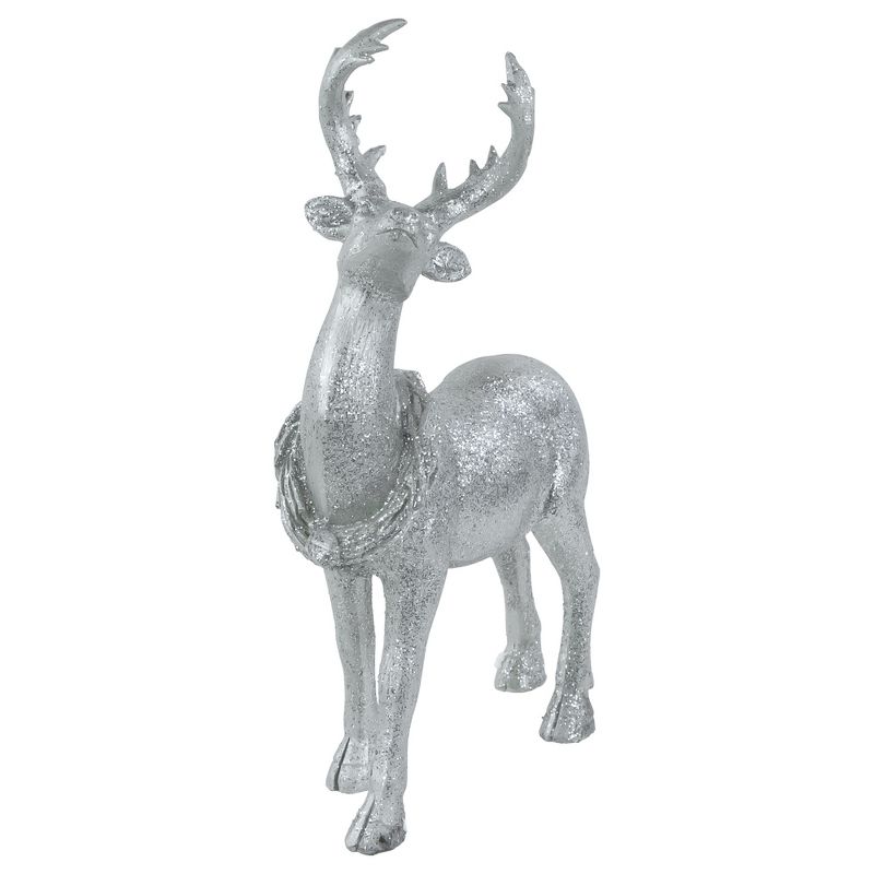 Northlight 10.75" Silver Reindeer Glittered Christmas Tabletop Decoration, 5 of 6