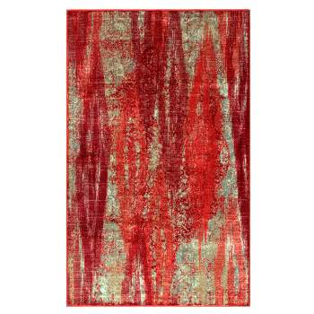Modern Abstract Washable Non-Slip Indoor Runner or Area Rug by Blue Nile Mills