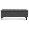 Arceso 51 Inch  Bedroom Bench，Fabric Upholstered Entryway Bench with Wooden Legs, Bench for Bedroom, Entryway, Living Room - 4 of 4