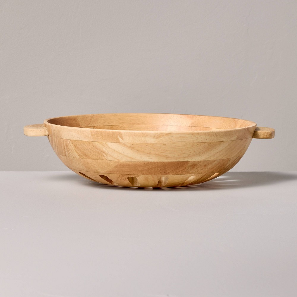 42oz Wooden Harvest Bowl Natural - Hearth & Hand™ with Magnolia