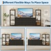 TV Stands Dresser with 9 Fabric Drawers, Large Entertainment Center with 2 Industrial 4-Tier Storage Shelves,  Modern TV Console Cabinet - 3 of 4