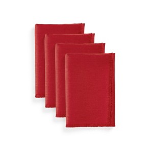 Solino Home Linen Fringe Dinner Napkins - 1 of 4