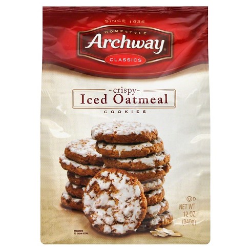 Archway Classics Crispy Iced Oatmeal Cookies - 12oz : Target