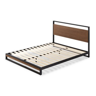 Suzanne Platform Bed with Headboard Black - Zinus