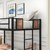 The MDF + Steel Black Metal Bunk Bed is the perfect solution for maximizing space while providing a stylish and sturdy sleeping arrangement. - 3 of 4