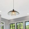 River of Goods 14.37" Caton Painted Metal Bowl Shade Pendant Light Black: Industrial Style, UL Listed, Adjustable Height - 3 of 4