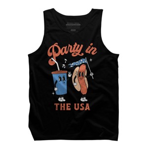 Men's Design By Humans Party In The USA, 4th of July By Tank Top - 1 of 2