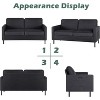 72“ 3-Seater Sectional Sofa with USB Ports, Mid-Century Modern Couch for Small Spaces, Living Room, Bedroom, Apartment – Dark Grey - 4 of 4