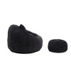 Kumasinova Giant Bean Bag Chair with Ottoman,Chenille Lounge Chair Indoor with Pillow,Bean Bag Chairs for Adults&Kids,Living Room Furniture - 2 of 4