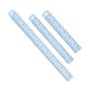Unique Bargains Aluminum Alloy Rulers with Centimeters Millimeters Inches and Conversion Table - 1 of 4