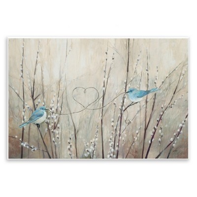 Stupell Industries Love Birds with Heart Shape Wall Plaque Art