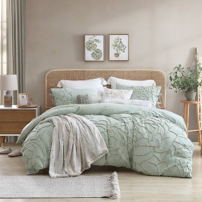 Peri Home 3pc Full/queen Clipped Honeycomb Comforter Set Light Gray : Target