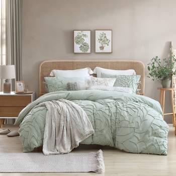 Peri Home 3pc Full/Queen Chenille Rose Comforter Set Green