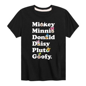 Boys' - Disney - Mickey Friends Character List Short Sleeve Graphic T-Shirt - 1 of 4