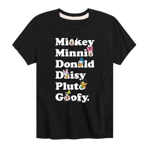 Boys' - Disney - Mickey Friends Character List Short Sleeve Graphic T-Shirt - image 1 of 4