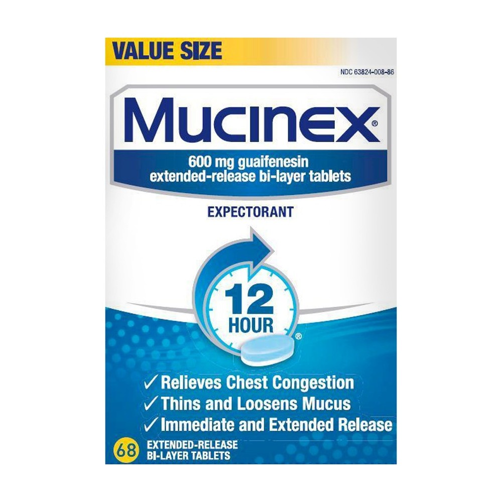 UPC 363824008615 product image for Mucinex 12-Hour Chest Congestion Expectorant Tablets - 68ct | upcitemdb.com