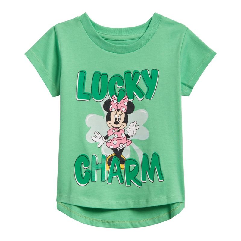 Disney Minnie Mouse Valentines Day St. Patrick's July 4th Halloween Christmas Girls T-Shirt Toddler, 1 of 5